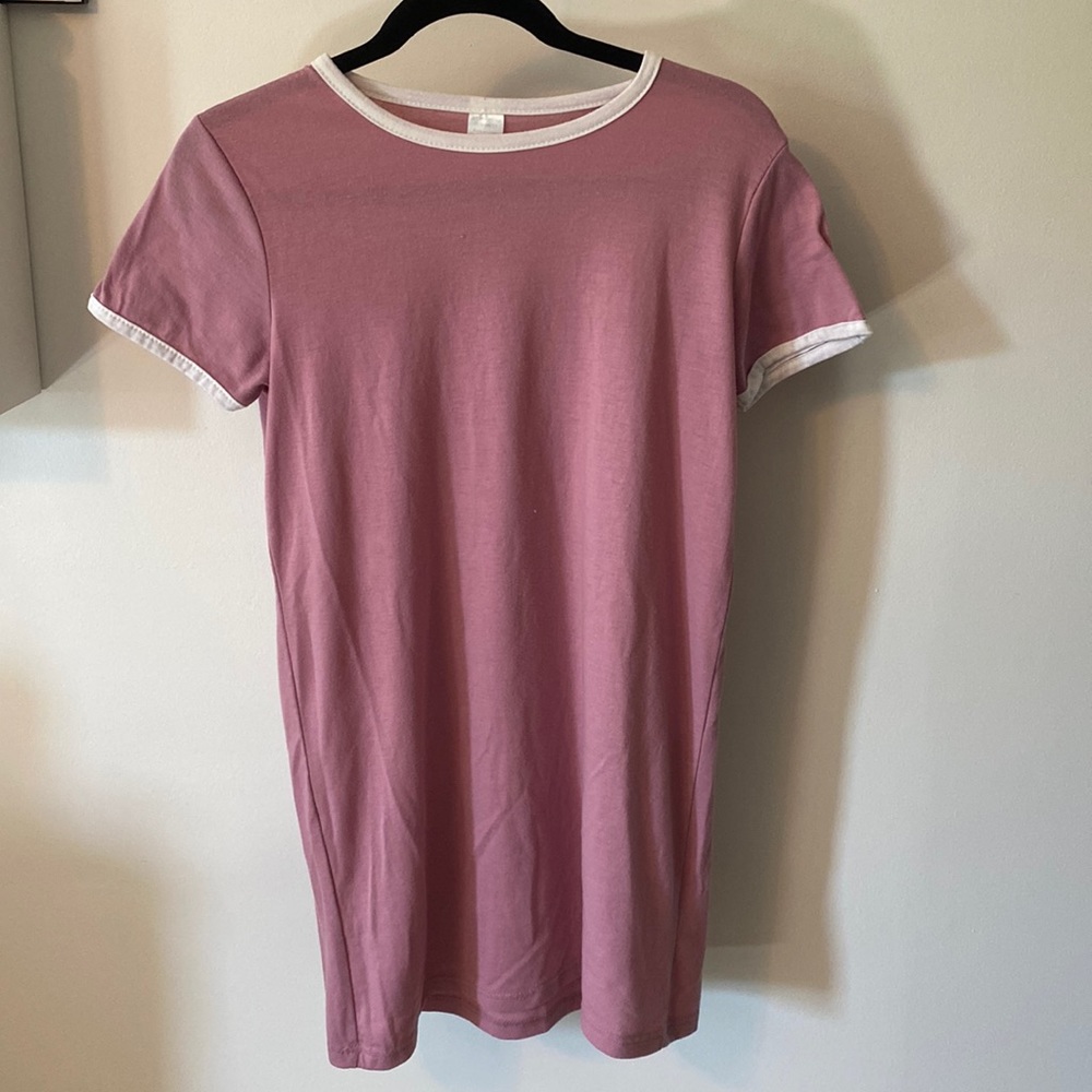 Pink ringer tshirt dress